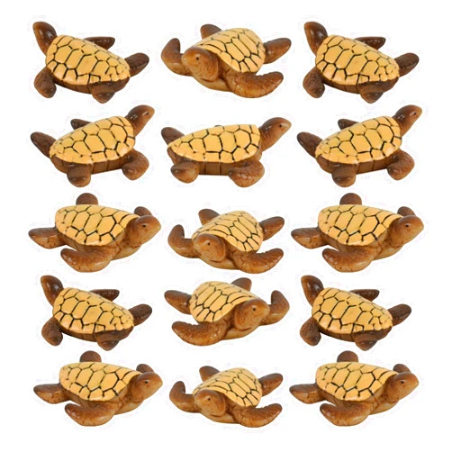 HUIANER Miniature Sea Turtles 20PCS Mini Sea Turtle Figurine Fairy Garden Sea Turtle Resin Sea Turtles Figurine Moss Landscape Decoration DIY Craft Home Decor