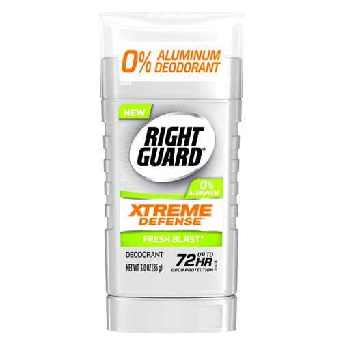 Right Guard Xtreme Defense Aluminum-Free Deodorant, Fresh Blast, 3 oz