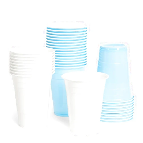 xo, Fetti Blue + White Plastic Cups - 50 Disposable 16 oz Cups | Bachelorette Drinkware, Baby Shower Tablescape, Birthday Party Supplies, Something Blue Bridal Decor