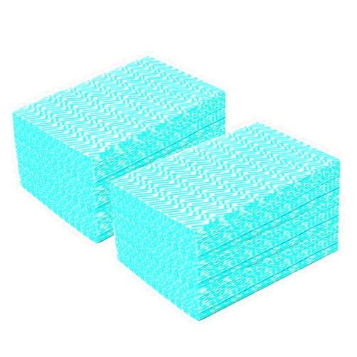 JEBBLAS Towel, Reusable Handi Wipes, 100 Count/Pack, Green, Cotton, Small, 13.8'' x 15.8''