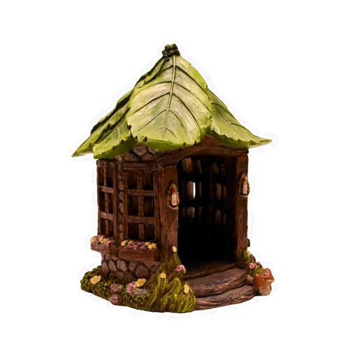 Generic Treasure Gurus Mini Light Up Fairy Bungalow Stone House Outdoor Solar Cottage Garden Dollhouse Landscape Decor