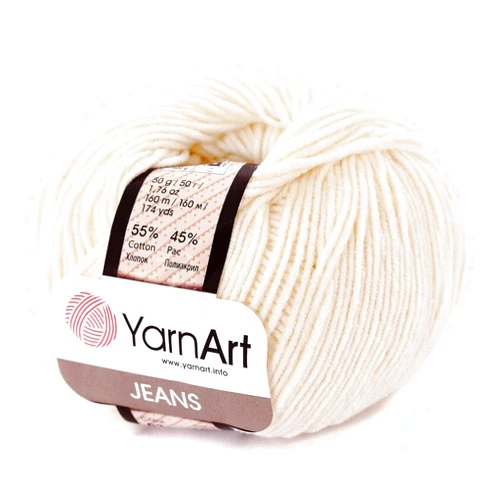 YarnArt 55% Cotton 45% Acrylic YarnArt Jeans Sport Yarn 1 Skein/Ball 50 gr 174 yds (3)