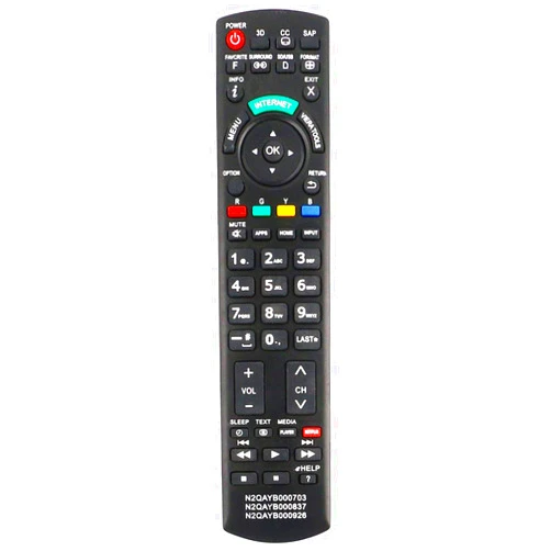ALLIMITY New N2QAYB000703 N2QAYB000837 N2QAYB000926 Replacement Remote Control fit for Panasonic Smart Viera LED HDTV TC-P60ST50 TC-P60GT50 TC-P65GT50 TC-P65ST50 TC-60AS530U TC-42AS630U TC-50AS630U