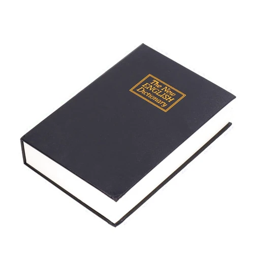 OUKENS Book Safe, Diversion Book Safe Stainless Steel Inner Tank High Safety Simulation Book Safe Deposit Box with 2 Keys for School Home Travelling(Type A)
