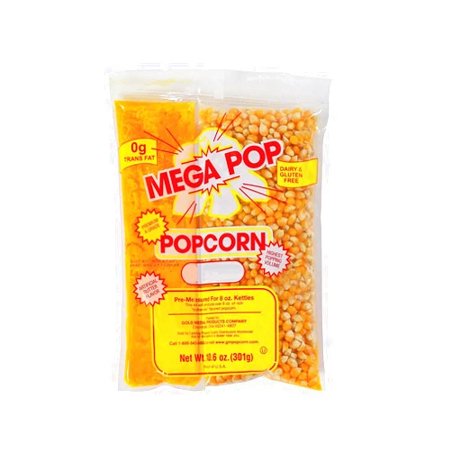 Concession Essentials 8oz Popcorn Portion Packs- (Box of 6 Portion Packs)