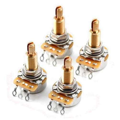The Art Of Tone 4x TAOT CUSTOM CTS 525K Pot 3/4” Long Split Shaft, Audio Taper, 5% Tolerance