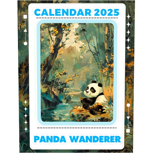 Liam Mcintosh Panda Wanderer Calendar 2025: 12 Months 2025 Jan to Dec with Holidays, Including 12 Coloring Pages For Kids and Adults| Perfect for Panda Lover to Planning and Organizing Your Year with a Large Size