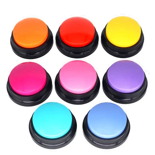 EEPYOCB Recordable Dog Buttons 8 Color, Dog Buttons for Communication, Training Your Dog/Cat to Talk, Talking Pet Buttons, Dog Training Set, 30 Second Record & Clear Playback, Gift for Dogs/Cats