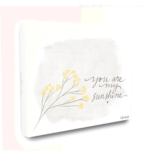 Stupell Industries You are My Sunshine Yellow Flower Illustration Canvas Wall Art, 30 x 40, Design by Artist Katie Douette