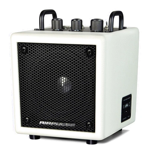 AirPulse AU-4 Compact Bluetooth Speaker, Portable Speakers with AUX/LINE Input, Bluetooth 5.1 Speakers with 35W Power for Home Office Travel - White