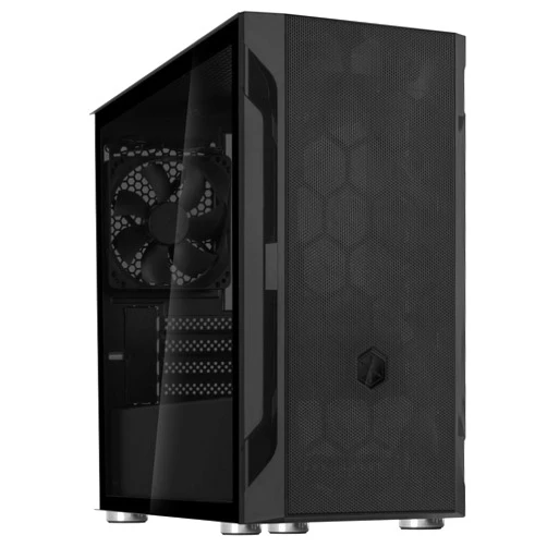 SilverStone Technology FARA H1M Tempered Glass, Black, Mid-Tower Micro-ATX Case with Mini-DTX and Mini-ITX Support, SST-FAH1MB-G