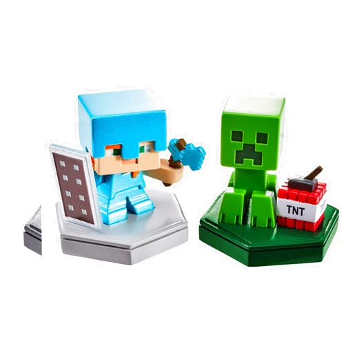 Minecraft Mattel MINECRAFT Earth BOOST MINI FIGURES 2-PACK NFC-Chip Toys, Earth Augmented Reality Mobile Game, Based on Minecraft Video Game, Great for Playing, Trading, and Collecting, Adventure Toy