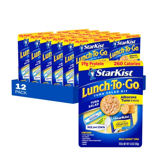 StarKist Lunch To-Go Albacore Mix Your Own Tuna Salad, 4.1 Ounce Kit, 12 Pack