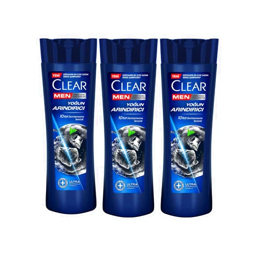 Generic NEW Clear Men Intensive Purifying Anti-Dandruff Shampoo - 10x Deep Cleansing (3 Pack (350ml / 11.83fl oz Each))