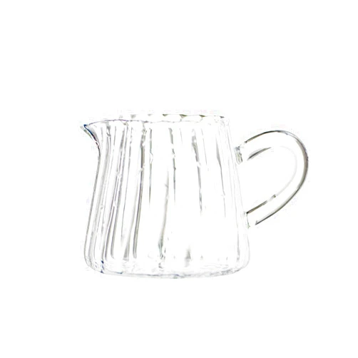 LekLai Cream Jug,Creamer Jug,Household Heat-resistant Glass Teapot Daily Fruit Juice Drink Can British Coffee Milk Jug Microwave-heated Milk Cup,Suitable for Family Cafes(Size:Drum-shaped small) (Size : Rou