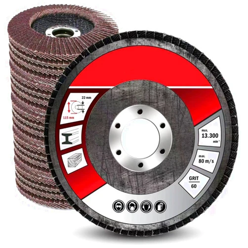 BOSHCRAFT 20 Pcs Flap Discs, 4 1/2 Flap Sanding Disc for Angle Grinder 40 60 80 120 Grit Grinding Disc Flap Grinding Wheel for Wood & Metal Sanding
