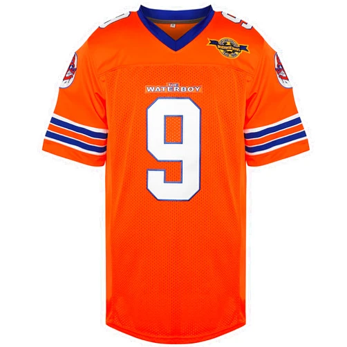 Phoneutrix Bobby Boucher #9 The Waterboy Adam Sandler Movie Mud Dogs Bourbon Bowl Football Jersey