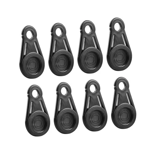 Anneome 1set Disc Buckle Clip Kit Tarps Burly Disc Grabber Gutter Camper Tent Clamp Poles Heavy Duty Tent Pegs Stake Anchor Inflatable Grommet Grip Pop Clear Camping Tarp Net Plastic 8pcs