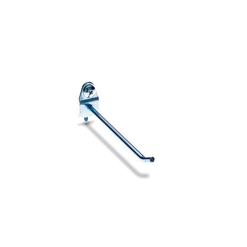 Triton Products Single Rod Pegboard Hook, 4 Inch, Silver, 10 Count