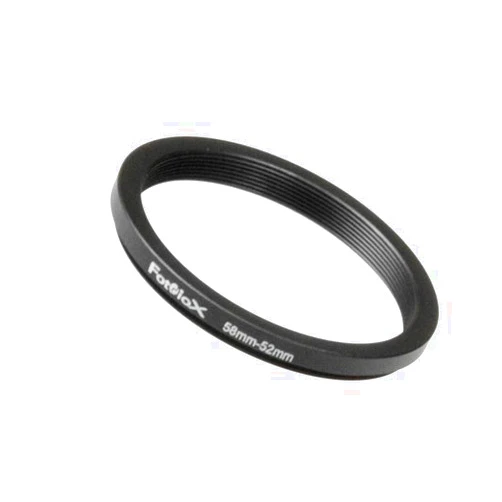 Fotodiox Metal Step Down Ring, Anodized Black Metal 58mm-52mm, 58-52 mm