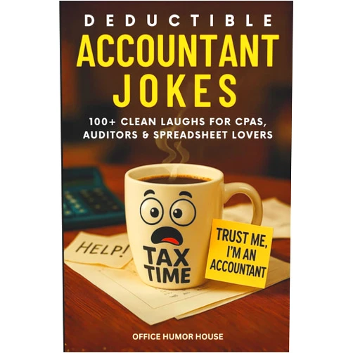 OFFICE HUMOR HOUSE Deductible Accountant Jokes: 100+ Clean Laughs for CPAs, Auditors, Spreadsheet Lovers & Office Warriors in the Age of AI. A Lighthearted Gift for Accountants, Colleagues and Bosses.