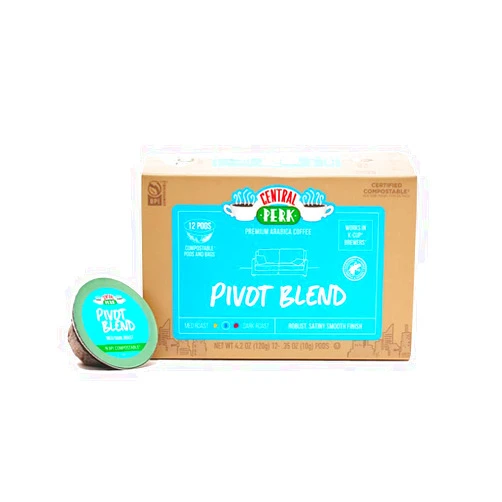 CPG.IO Central Perk Single Serve Coffee Pods, Compatible with Keurig 2.0 K-Cup Brewers, Medium Roast Coffee - 12 Pods per Box (1 Box)
