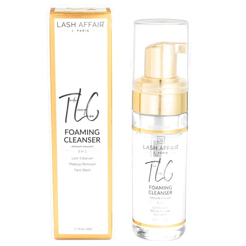 Lash Affair TLC Eye-Lash Extension Cleanser Foam Face Wash with Tea Tree Oil, Lash Shampoo, Facial Cleanser, Makeup Remover, Water-Based Eye-Lash Cleanser Oil-Free, 50 ml