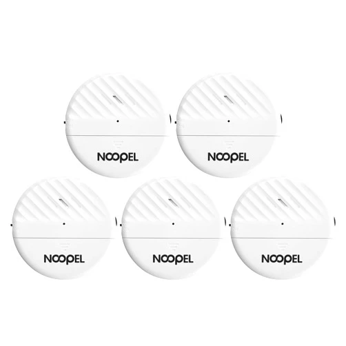 Noopel Glass Break Sensor 5 Pack, 125DB Loud Window Alarm Vibration Sensors, Burglar Intruder Entry Alert for Indoor Home Office Security