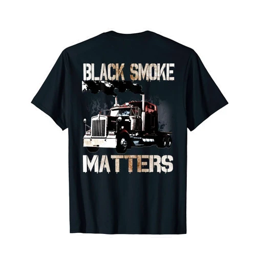 Trucker Gifts Trucker Tractor Trailer 18 Wheeler Design On Back T-Shirt