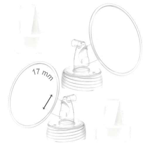 Maymom 17mm Flange and Duckbill Valve Compatible with Spectra S1 Spectra S2 Breastpump Not Original Spectra S2 Accessories Not Original Spectra Pump Parts Replace Spectra Duckbill Valve and Flange