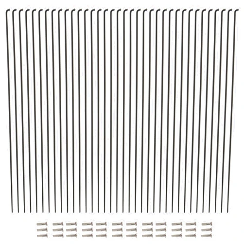 Vincita 36 Pieces 14G J Bend Bicycle Stainless Steel Spokes 254mm - 294mm with Brass Nipples for MTB Wheel Spokes, Ebike, Downhill, Trekking, City Bikes - Replacement/Repair Spokes