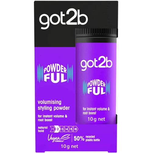 Got2B Schwarzkopf Powder'ful Unisex Root Hair Styling Powder, For Instant Volume and Root Boost, Vegan, 10g