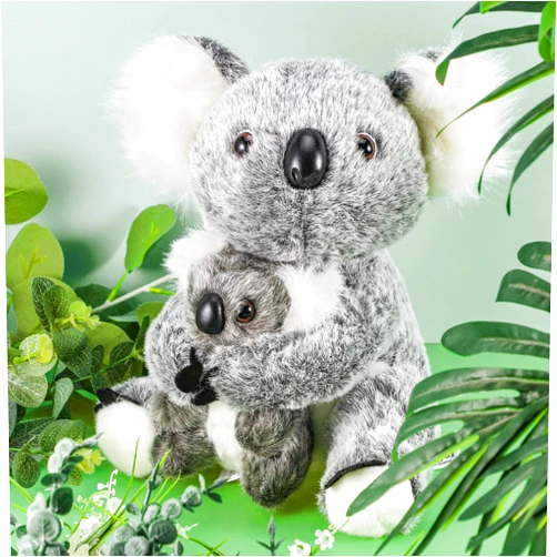 Skylety Stuffed Animal Koala Bear 2 Pieces Mum Hold Little Koala Plush Toy Soft Stuffed Animal Doll, 10.63 Inches and 5.12 inches