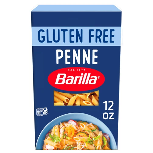 BARILLA Gluten Free Penne Pasta, 12 Ounce - Non-GMO Gluten Free Pasta Made with Blend of Corn & Rice - Vegan Pasta