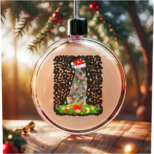Generic Lighting Xmas Santa Blue Heeler Dog Christmas forChristmas Hanging Onaments