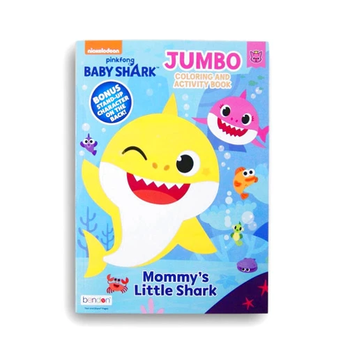 Coloring Books Baby Shark ''Mommy's Little Shark'' Coloring and Activity Book - 80 Pages - Stand-Up Character on Back