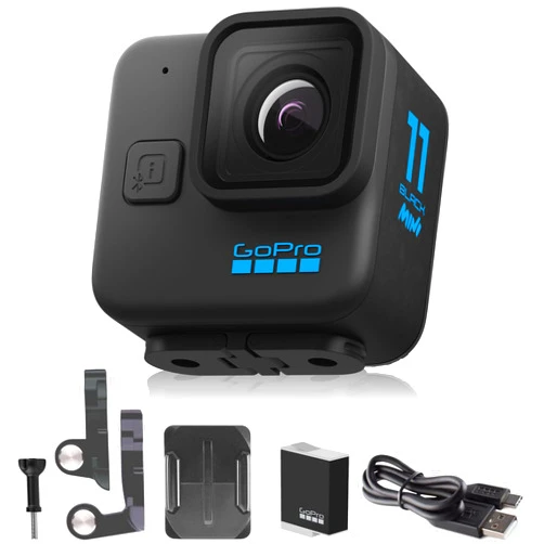 GoPro HERO11 Black Mini – E-Commerce Packaging – Waterproof Action Camera with 5.3K60 Ultra HD Video, 27MP Photos, 1/1.9