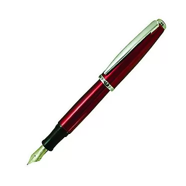 Monteverde Aldo Domani Fountain Pen - Broad Nib, Black Ink Fountain Pen, Red (MV59631)