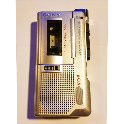 Sony Microcassette Recorder M-560V Handheld Voice Recorder with 3 New Microcassettes