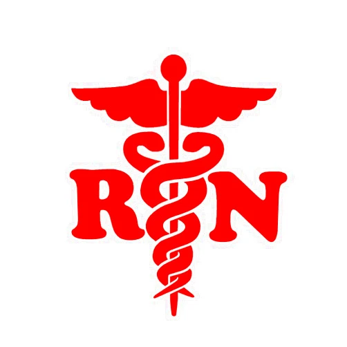 STICKER DAD Caduceus Medical Cross RN (2 Pack) - Size: 5