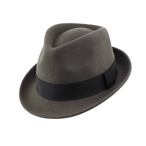 Home Prefer Men's Wool Felt Winter Hat Short Brim Fedora Hat
