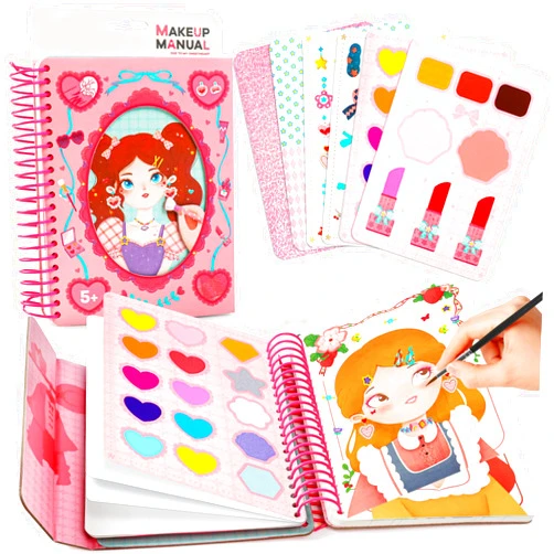 ROOCHKD Arts & Crafts Mess Free Paint Set, Watercolor Painting Coloring Book Class Travel Activity Party Favors Birthday/Thank You/Exchange Gifts for Kids 5+, Fashion Makeup Toy