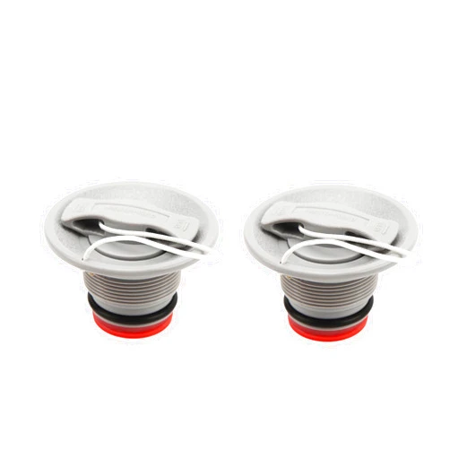 Topyond 2Pcs Kayak Boat Air Valve with 8 Teeth and Cover Rope, PVC Air Gas Valve Cap Replacement for Inflatable Boat Dinghy Kayak Canoe, 5.9 x 3.9 x 2.4in