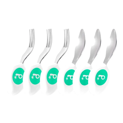 doddl 6-piece Spoon and Fork Set (3 Pairs) - Learn to use Toddler Silverware in Minutes, Toddler Utensils 1 year old & up, Baby Led Weaning Supplies