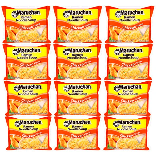 Bay Area Marketplace Maruchan Ramen Noodle, Chicken Flavor, Instant Ramen, 3oz. 12-Pack