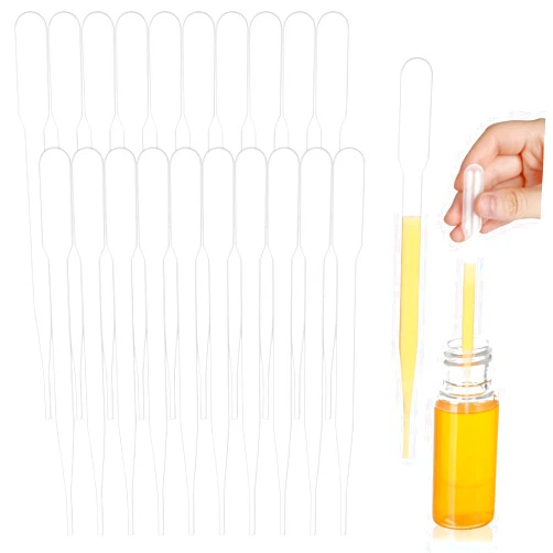 Augshy 200PCS 3ml Plastic Pipettes, Disposable Transfer Pipettes Droppers for Oils Essential Cupcake, Plastic Eye Liquid Dropper for Crafts, Makeup Tool, Laboratory Medicine Accessories Supplies