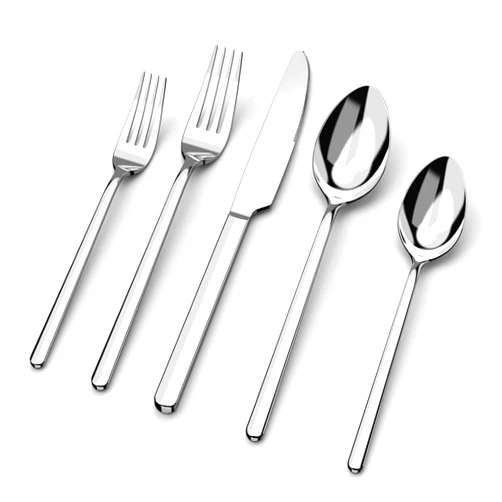 KINGSTONE Silverware Set, 20 Piece Flatware Cutlery Set for 4, 18/10 Stainless Steel Silverware Mirror Polished Dishwasher Safe for Home, Restaurant, Wedding, Party(Silver, 20 pieces for 4)