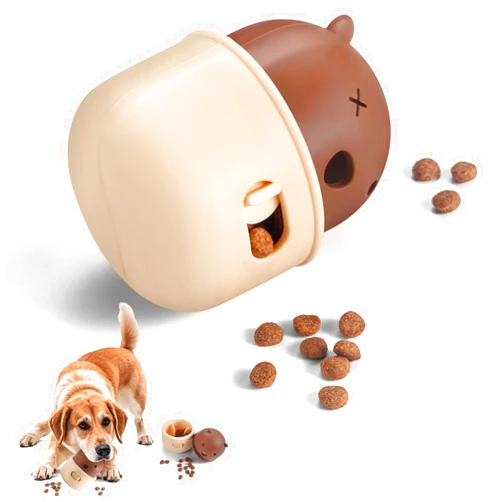 Star&Mi Silicone Dog Slow Feeder Toy - Interactive Puzzle Feeder & Food Dispenser for Small & Large Dogs - Enrichment Toys for Mental Stimulation - Fun Puppy Chew Toys & Cat Treat Dispenser to Keep Pets Busy