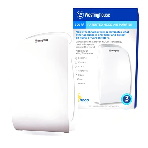 Westinghouse 1701 True HEPA Air Purifier - Medical-Grade NCCO Technology Air Purifiers for Home, Removes Allergens, Pet Dander, Smoke, Odors, Air Purifier 300 sq ft