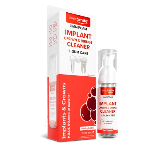 EverSmile OmniFoam Dental Cleaner for Implants, Crowns, and Bridges - Implant Cleaner - Crowns Cleaner - Bridges Cleaner - Dental Crown Cleaner (50 mL) (1 Pack)
